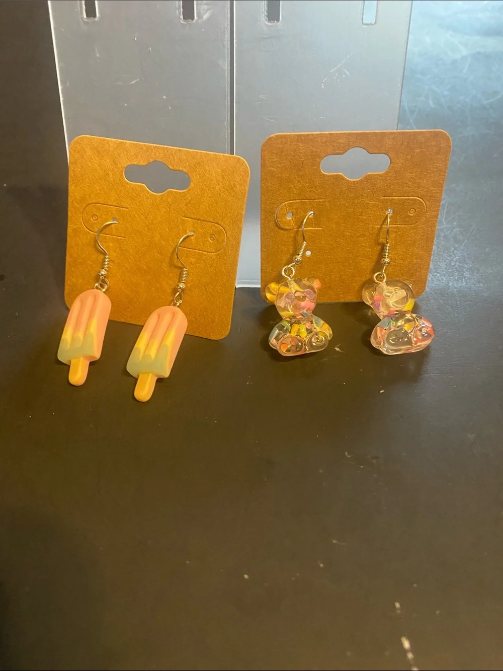 Kids Cute Popsicle Dangle Earrings - Pink & Yellow